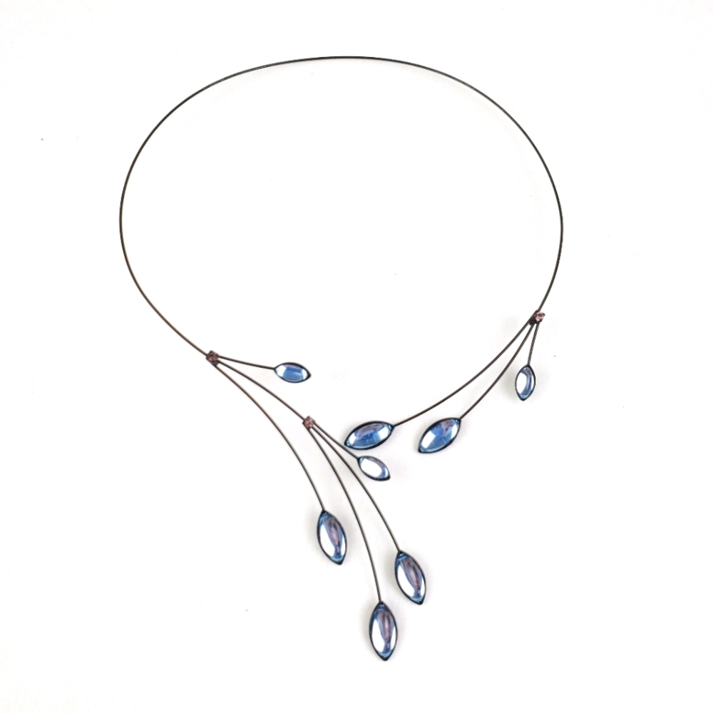 Boutique open front collar necklace earring set - Picture 3 of 4